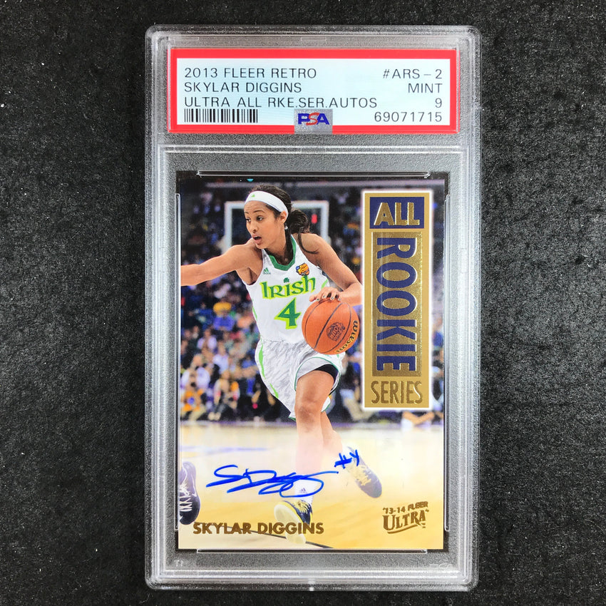 2013 Fleer Retro SKYLAR DIGGINS Ultra All Rookies Series Auto #2 PSA 9 (715)
