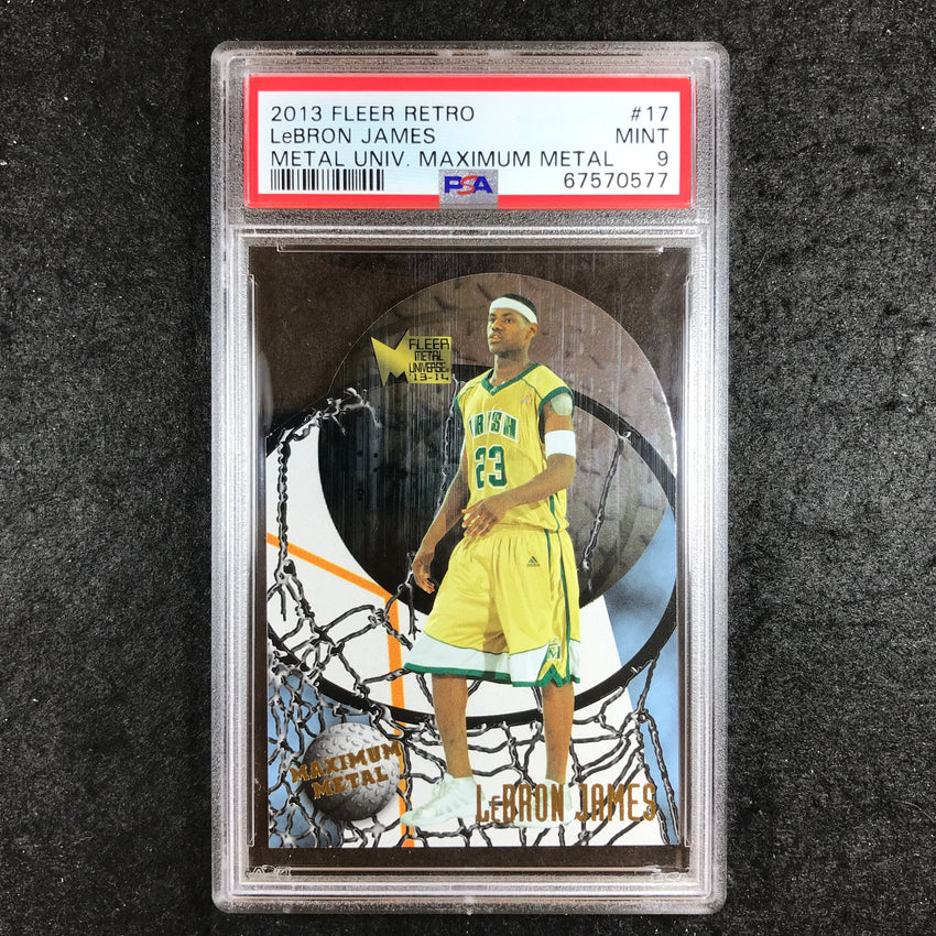 2013 Fleer Retro LEBRON JAMES Metal Universe Maximum Metal #17 PSA 9 (577)