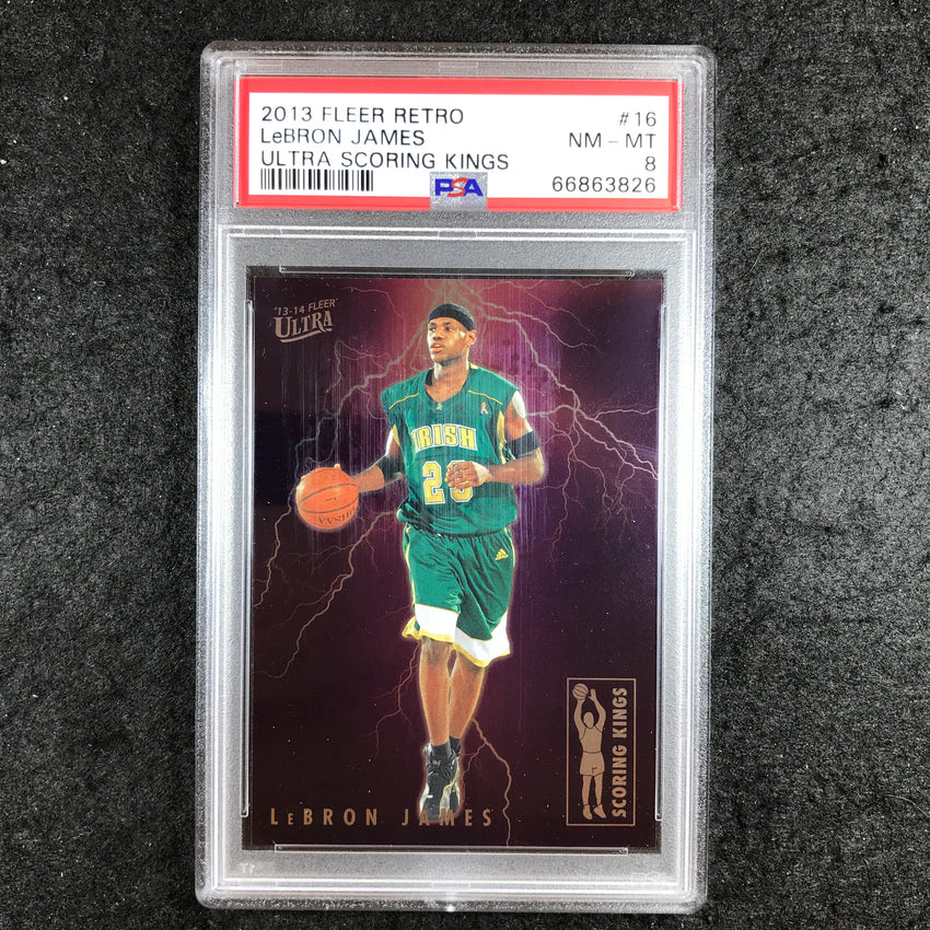 2013 Fleer Retro LEBRON JAMES Ultra Scoring Kings #16 PSA 8 (826)