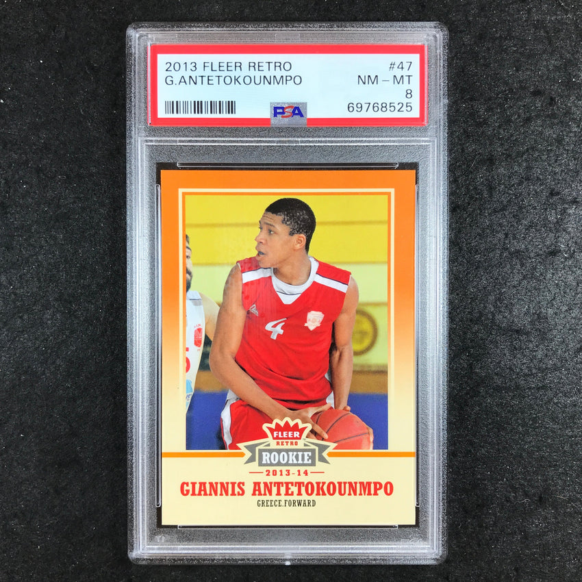 2013 Fleer Retro GIANNIS ANTETOKOUNMPO Rookie #47 PSA 8 (525)