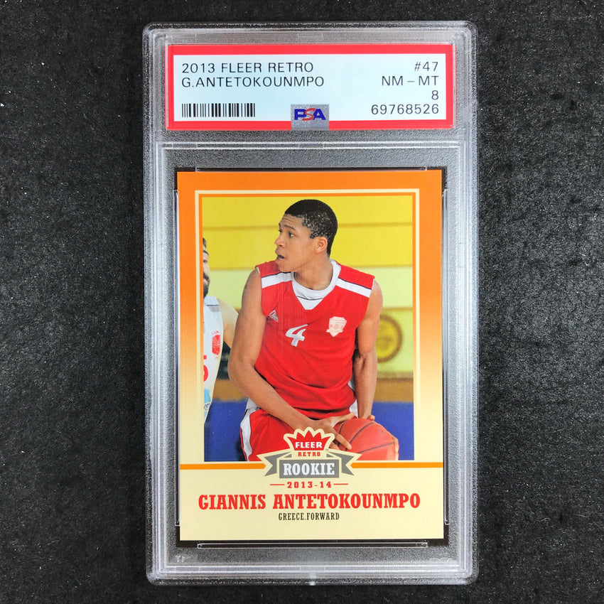2013 Fleer Retro GIANNIS ANTETOKOUNMPO Rookie #47 PSA 8 (526)