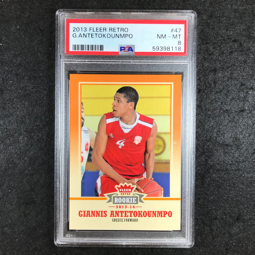 2013 Fleer Retro GIANNIS ANTETOKOUNMPO Rookie #47 PSA 8 (118)