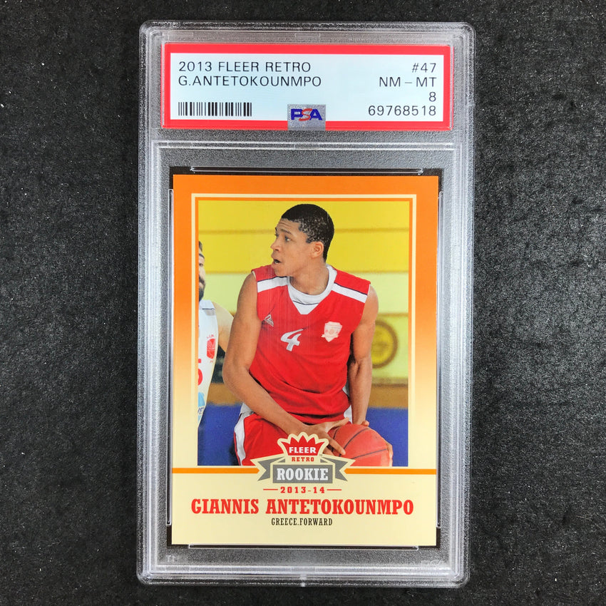 2013 Fleer Retro GIANNIS ANTETOKOUNMPO Rookie #47 PSA 8 (518)
