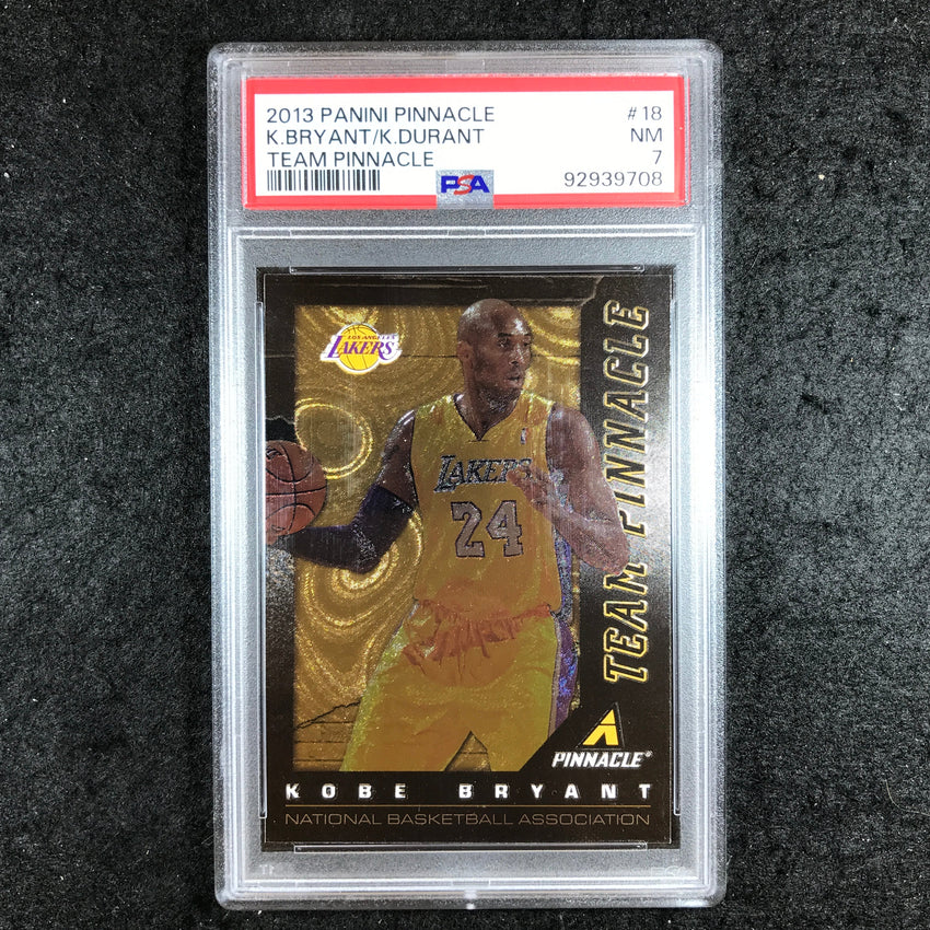 2013 Pinnacle KOBE BRYANT DURANT Team Pinnacle #18 PSA 7 (708)