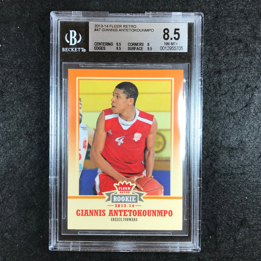2013-14 Fleer Retro GIANNIS ANTETOKOUNMPO Rookie #47 BGS 8.5 (705)