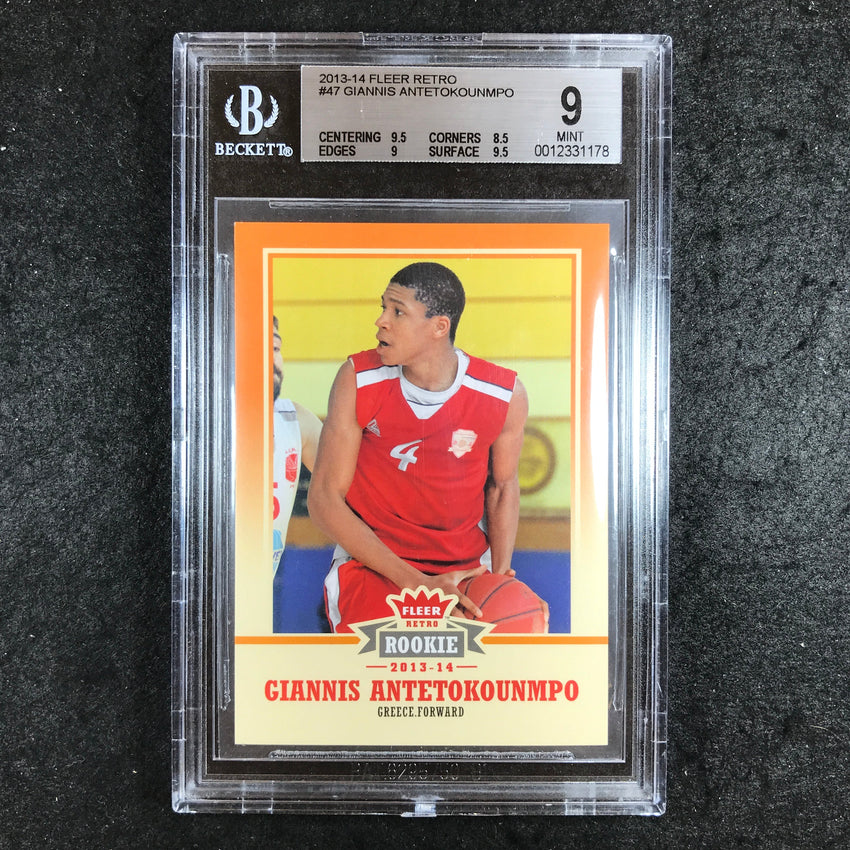 2013-14 Fleer Retro GIANNIS ANTETOKOUNMPO Rookie #47 BGS 9 (178)