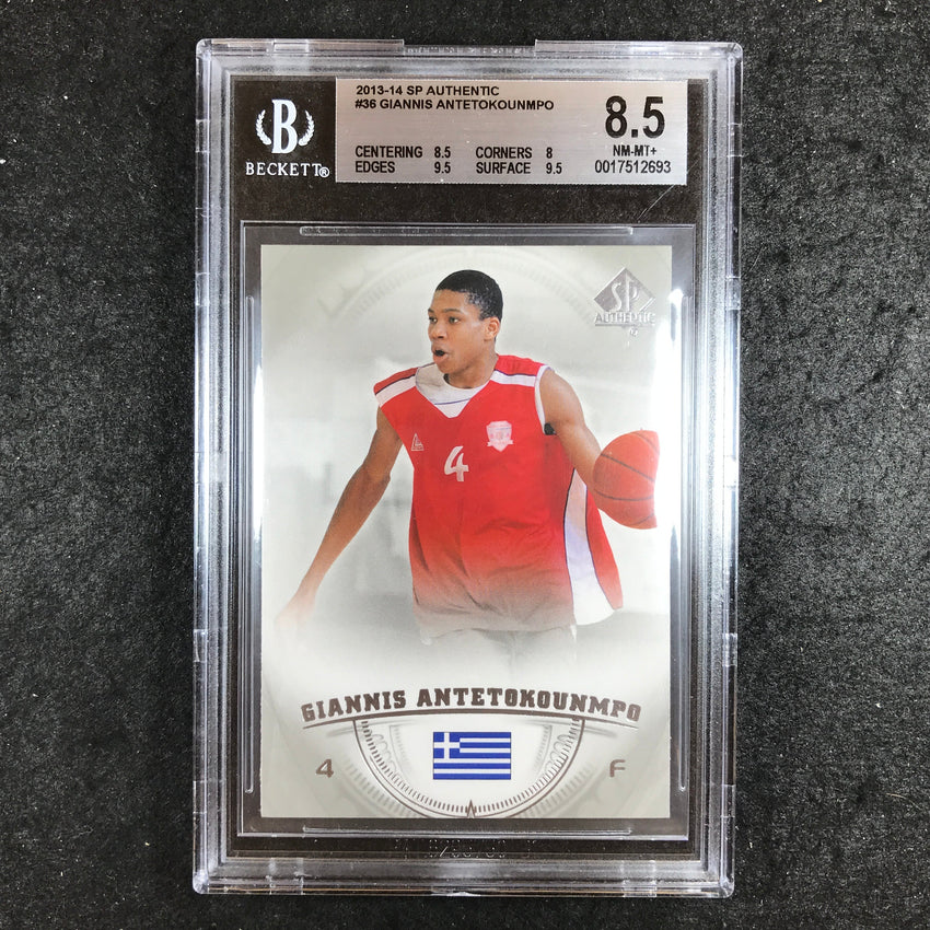 2013-14 SP Authentic GIANNIS ANTETOKOUNMPO Rookie #36 BGS 8.5 (693)
