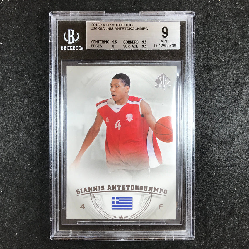 2013-14 SP Authentic GIANNIS ANTETOKOUNMPO Rookie #36 BGS 9 (708)