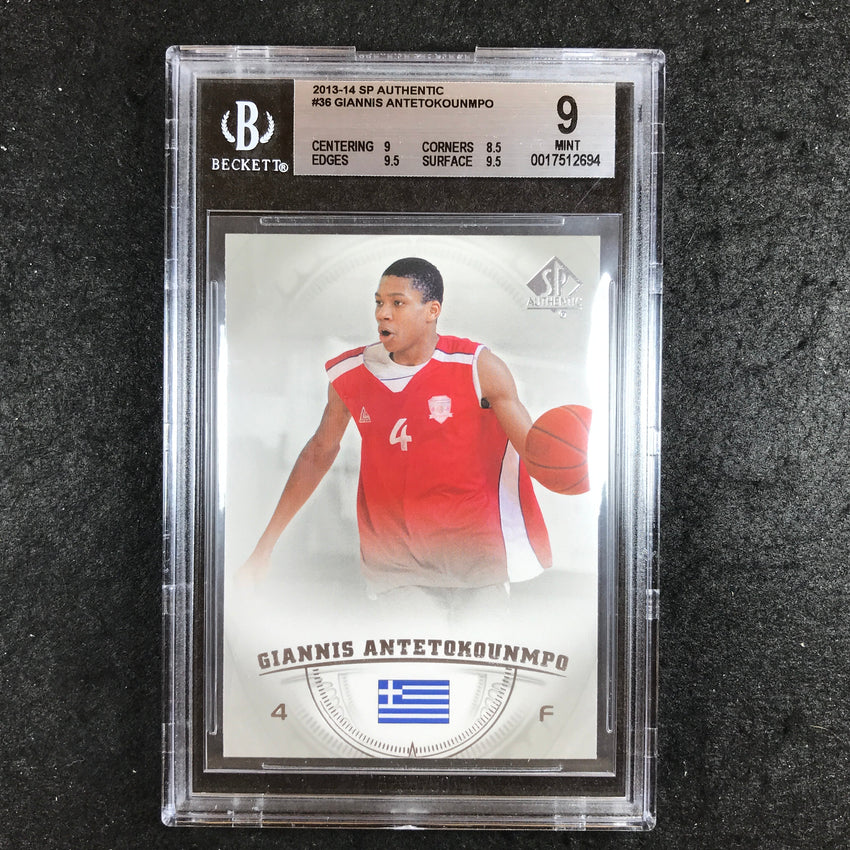 2013-14 SP Authentic GIANNIS ANTETOKOUNMPO Rookie #36 BGS 9 (694)