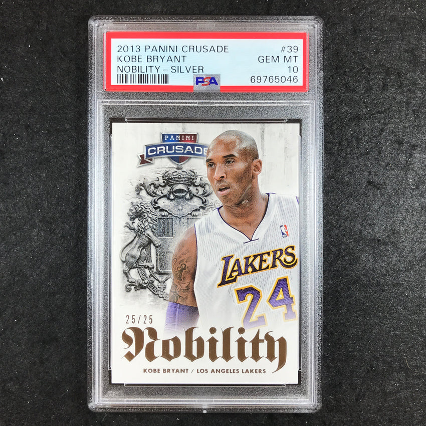 2013 Crusade KOBE BRYANT Nobility Silver 25/25 #39 PSA 10 (046)