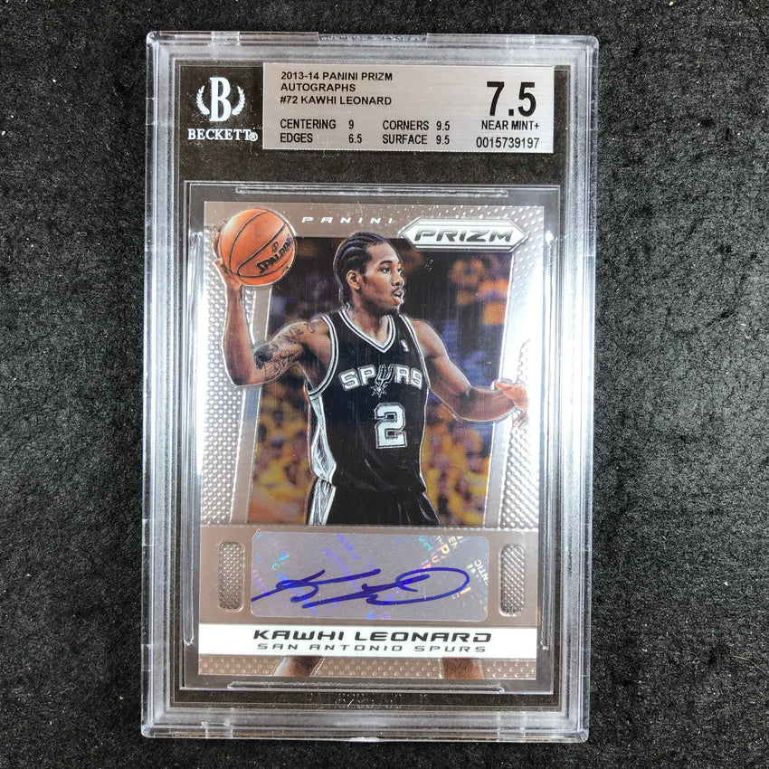 2013-14 Prizm KAWHI LEONARD Autographs #72 BGS 7.5 (197)
