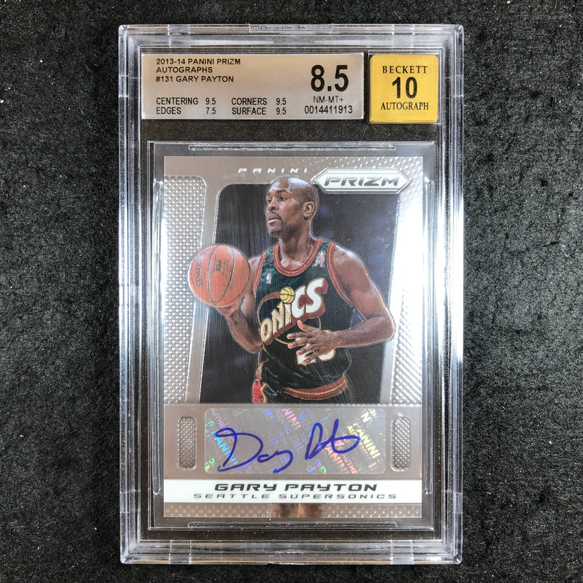 2013-14 Prizm GARY PAYTON Autographs #131 BGS 8.5/10 (913)