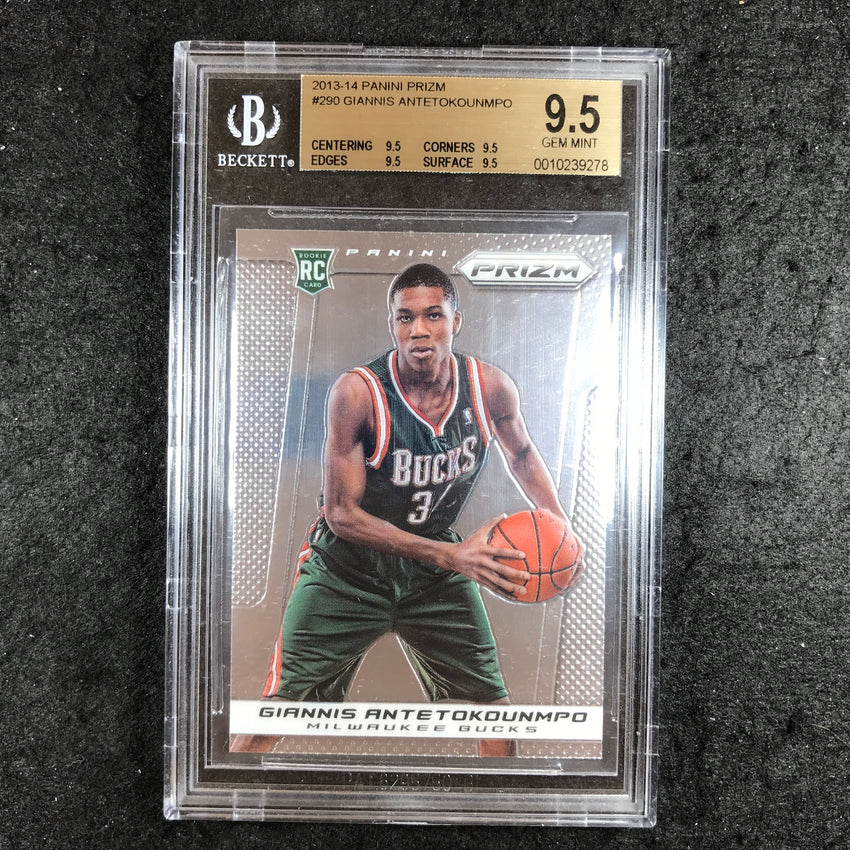 2013-14 Prizm GIANNIS ANTETOKOUNMPO Rookie #290 BGS 9.5 (278)