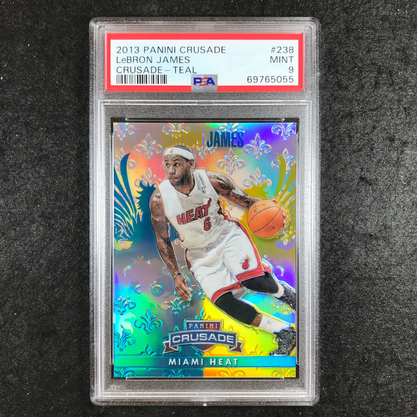 2013 Crusade LEBRON JAMES Crusade Teal 127/249 #238 PSA 9 (055)