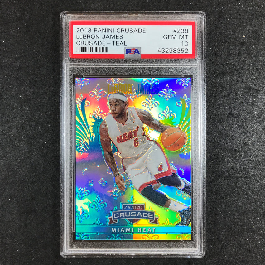 2013 Crusade LEBRON JAMES Crusade Teal 244/249 #238 PSA 10 (352)