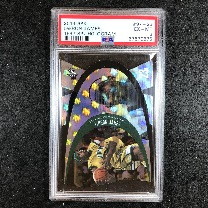 2014 SPx LEBRON JAMES 1997 SPx Hologram Die-Cut #23 PSA 6 (576)