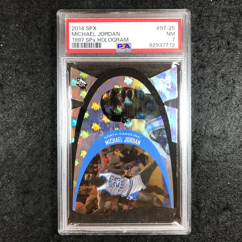 2014 SPx MICHAEL JORDAN 1997 SPx Hologram Die-Cut #25 PSA 7 (772)