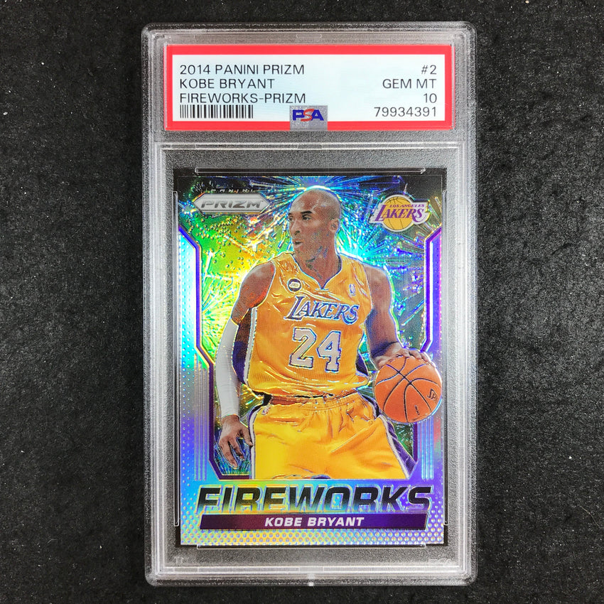 2014 Prizm KOBE BRYANT Fireworks Prizm #2 PSA 10 (391)