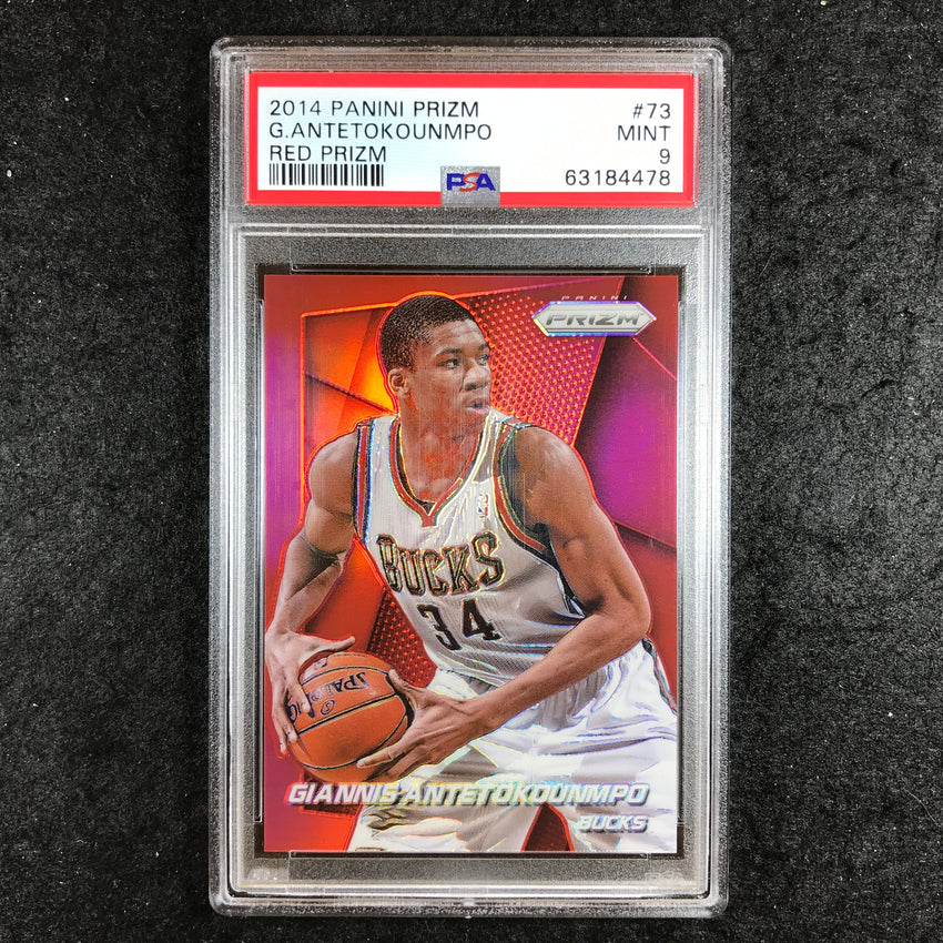 2014 Prizm GIANNIS ANTETOKOUNMPO Red Prizm 38/49 #73 PSA 9 (478)
