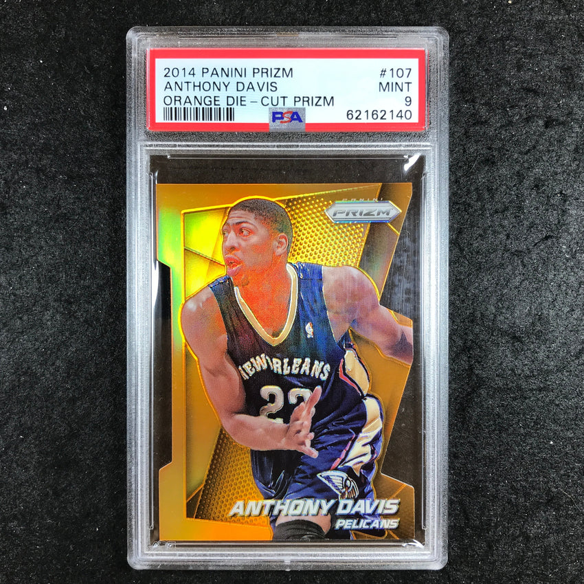 2014 Prizm ANTHONY DAVIS Orange Die-Cut Prizm 116/139 #107 PSA 9 (140)