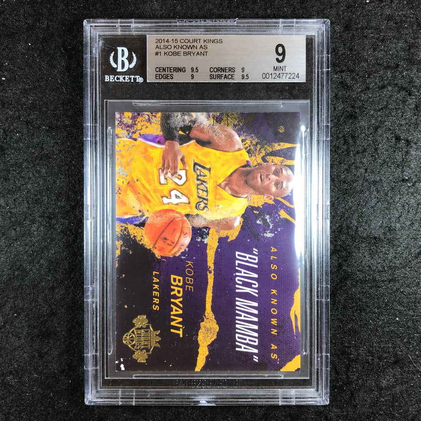 2014-15 Court Kings KOBE BRYANT Also Known As "Black Mamba" 31/49 #1 BGS 9 (224)