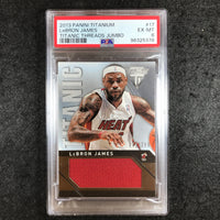 2013 Titanium LEBRON JAMES Titanic Threads Jumbo 99/299 #17 PSA 6 (378)