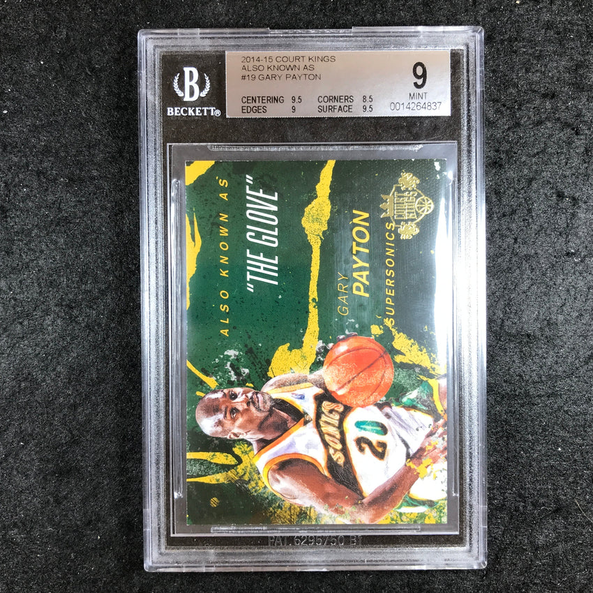 2014-15 Court Kings GARY PAYTON Also Known As "The Glove" 12/49 #19 BGS 9 (837)