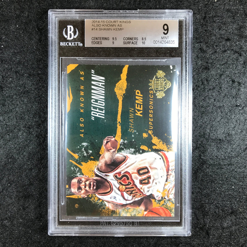 2014-15 Court Kings SHAWN KEMP Also Known As "Reignman" 101/49 #14 BGS 9 (835)