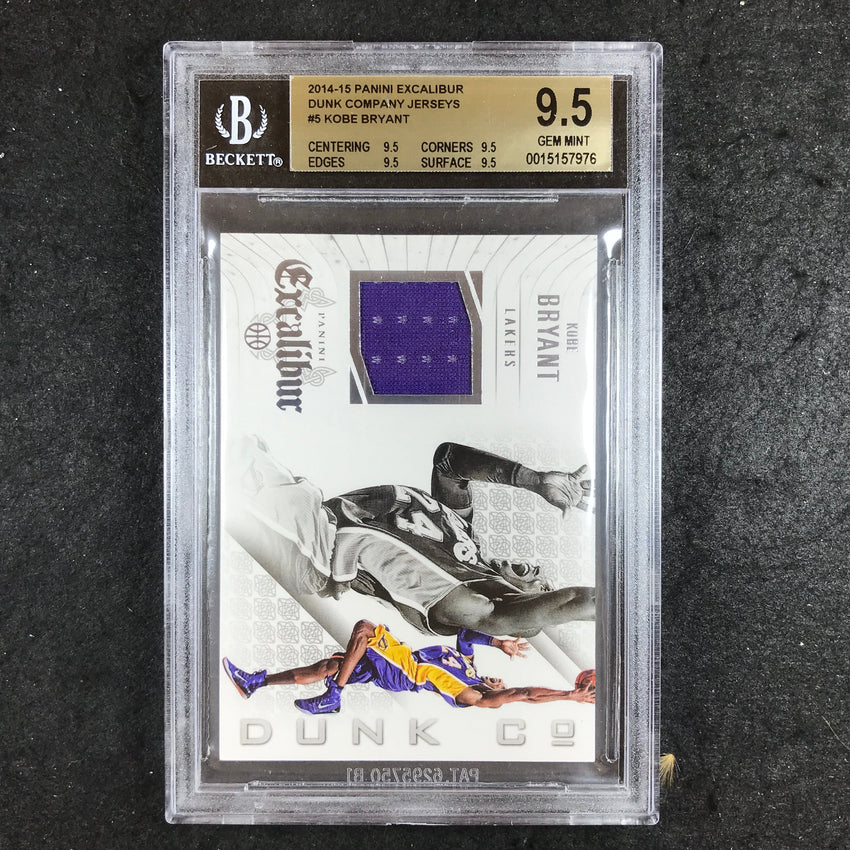 2014-15 Excalibur KOBE BRYANT Dunk Company Jerseys #5 BGS 9.5 (976)