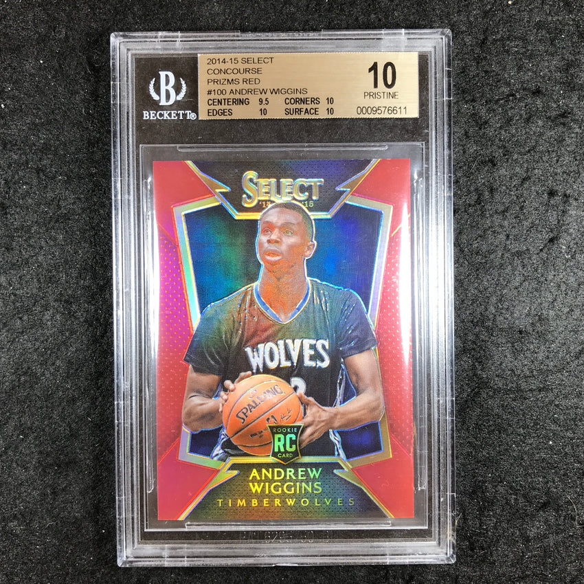 2014-15 Select ANDREW WIGGINS Concourse Rookie Red 51/149 #100 BGS 10 (611)