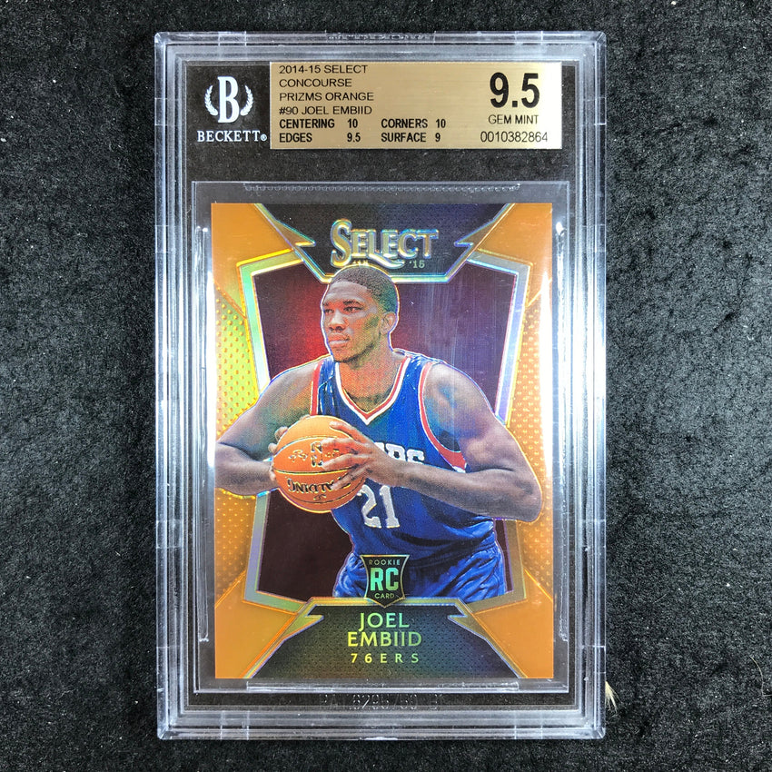 2014-15 Select JOEL EMBIID Concourse Rookie Orange 34/60 #90 BGS 9.5 (864)