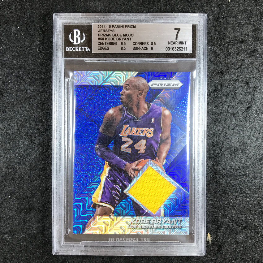 2014-15 Prizm KOBE BRYANT Jerseys Blue Mojo #50 BGS 7 (211)