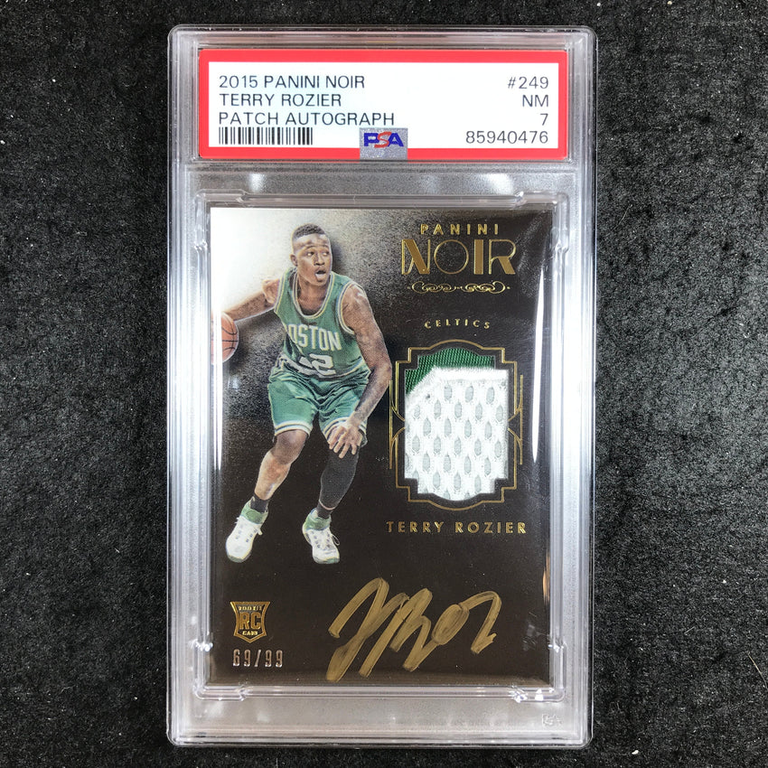 2015 Noir TERRY ROZIER Rookie Patch Autograph 69/99 PSA 7 (476)