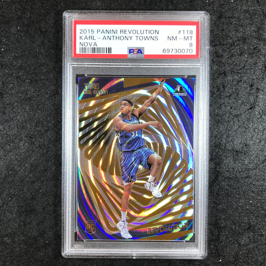 2015 Revolution KARL-ANTHONY TOWNS Rookie Nova #118 PSA 8 (070)