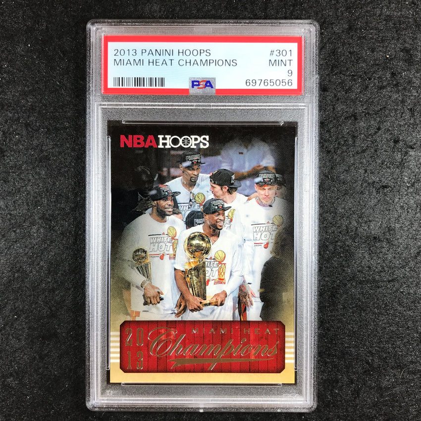 2013 Hoops MIAMI HEAT LEBRON WADE Champions #301 PSA 9 (056)