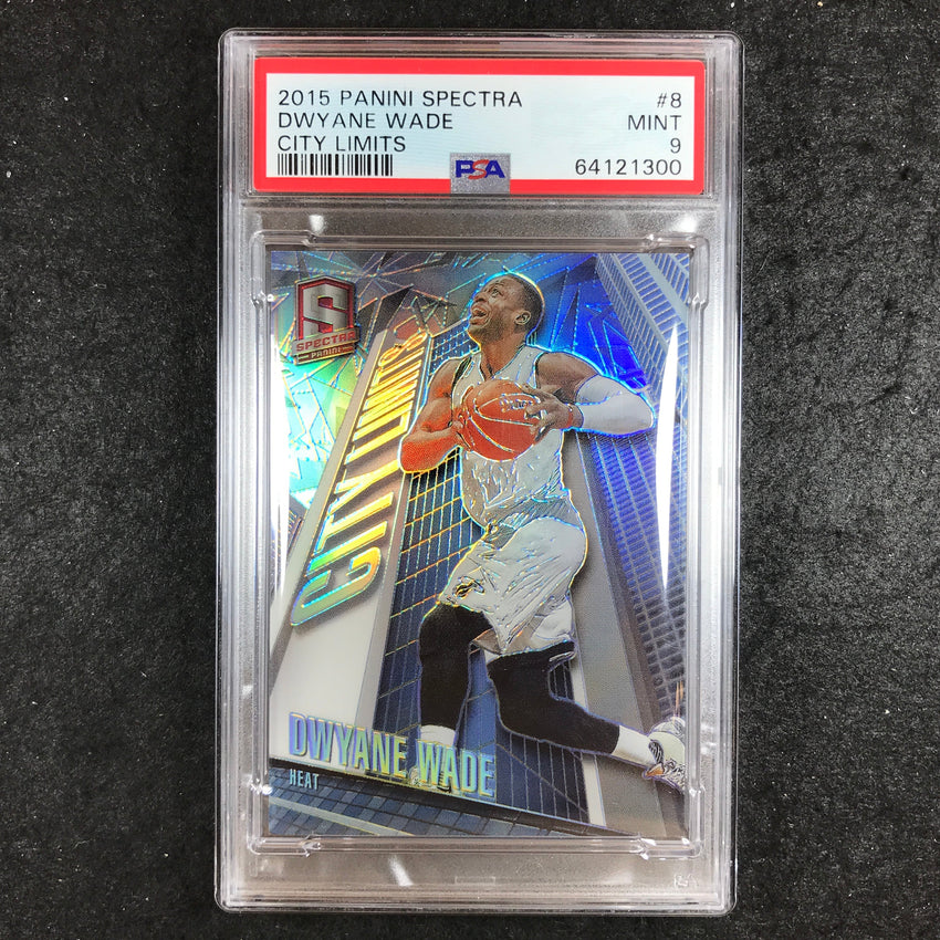 2015 Spectra DWYANE WADE City Limits #8 PSA 9 (300)
