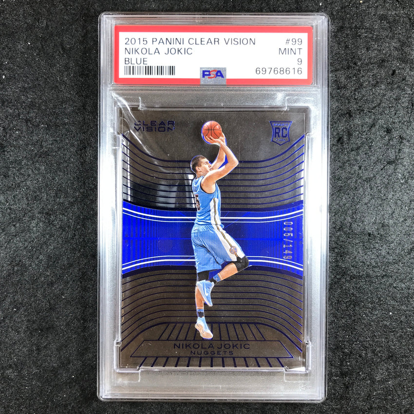 2015 Clear Vision NIKOLA JOKIC Rookie Blue 5/149 #99 PSA 9 (616)