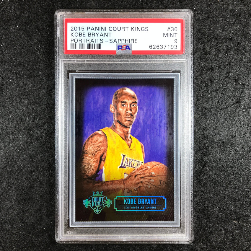 2015 Court Kings KOBE BRYANT Portraits Sapphire 14/25 #36 PSA 9 (193)