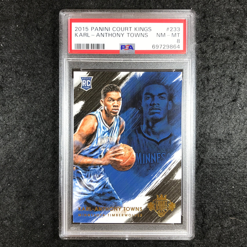 2015 Court Kings KARL-ANTHONY TOWNS Rookie 19/75 #233 PSA 8 (864)