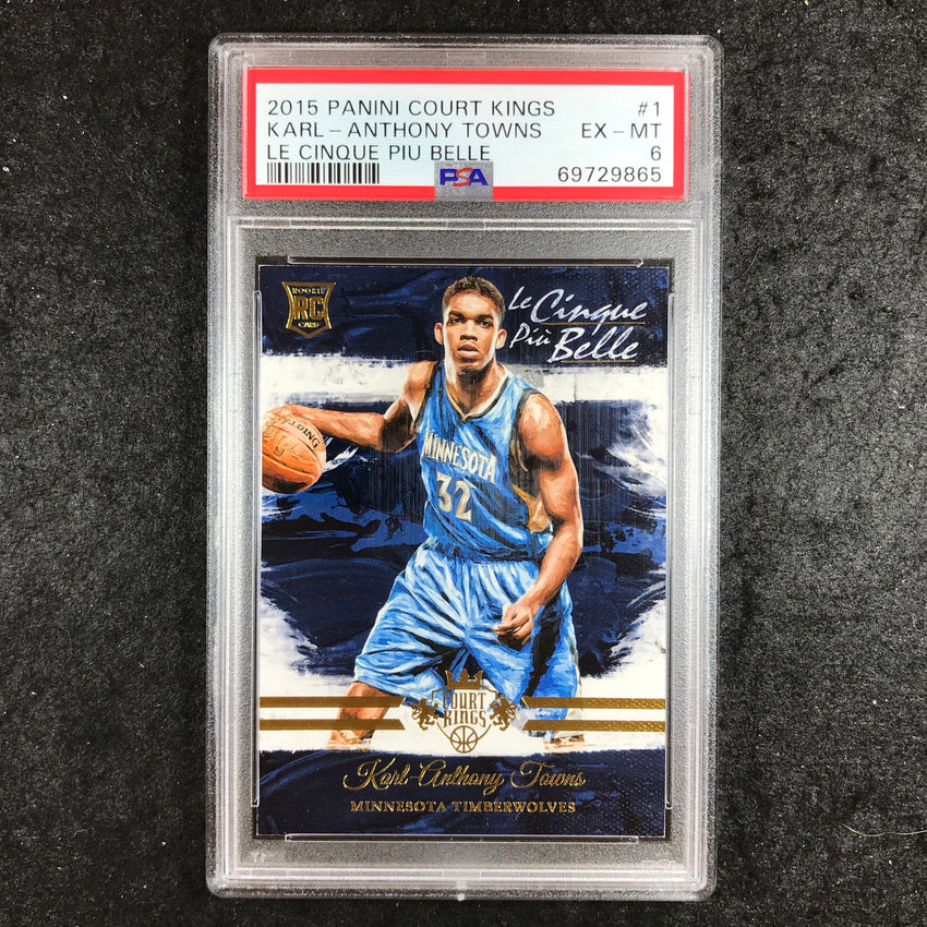 2015 Court Kings KARL-ANTHONY TOWNS Rookie Le Cinque Piu Belle 4/32 #1 PSA 6