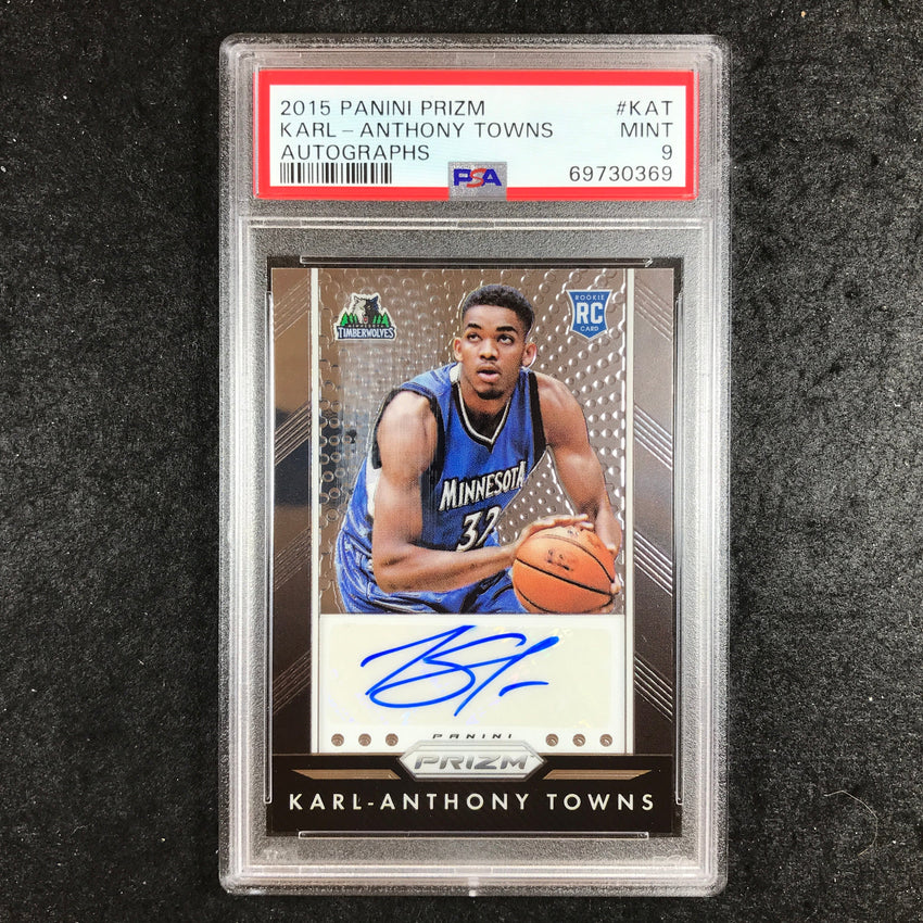 2015 Prizm KARL-ANTHONY TOWNS Rookie Autographs #KAT PSA 9 (369)