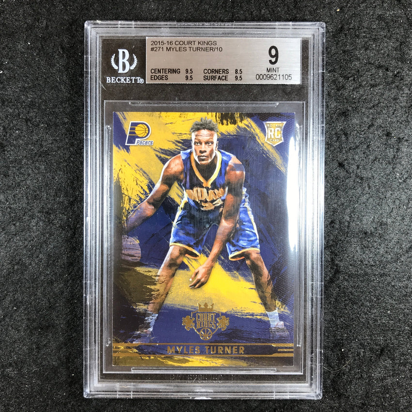 2015-16 Court Kings MYLES TURNER Rookie 4/10 #271 BGS 9 (105)