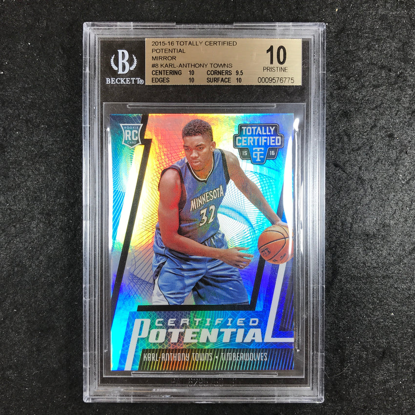 2015-16 Certified KARL-ANTHONY TOWNS Rookie Potential 12/25 #8 BGS 10 (775)