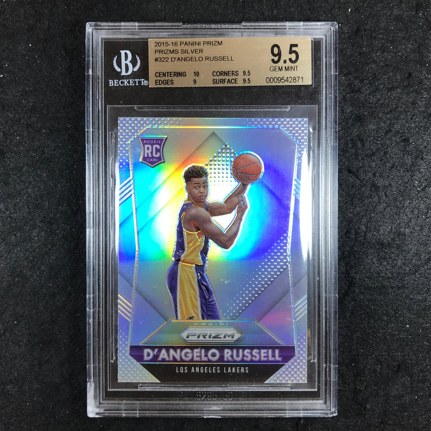 2015-16 Prizm D'ANGELO RUSSELL Rookie Silver Prizm #322 BGS 9.5 (871)
