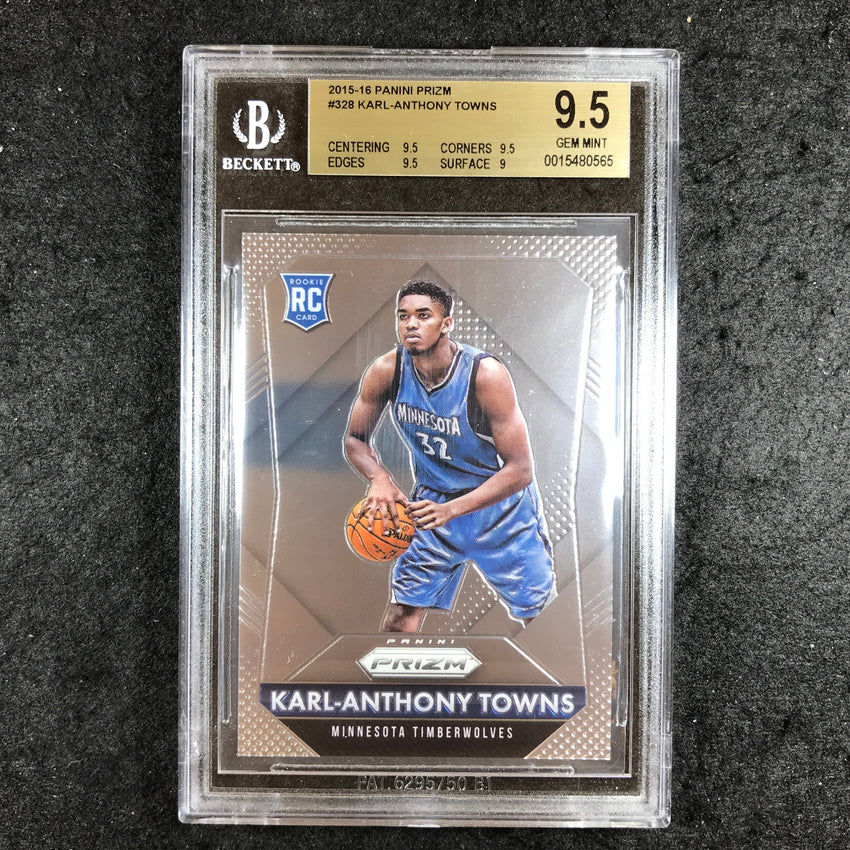 2015-16 Prizm KARL-ANTHONY TOWNS Rookie #328 BGS 9.5 (565)