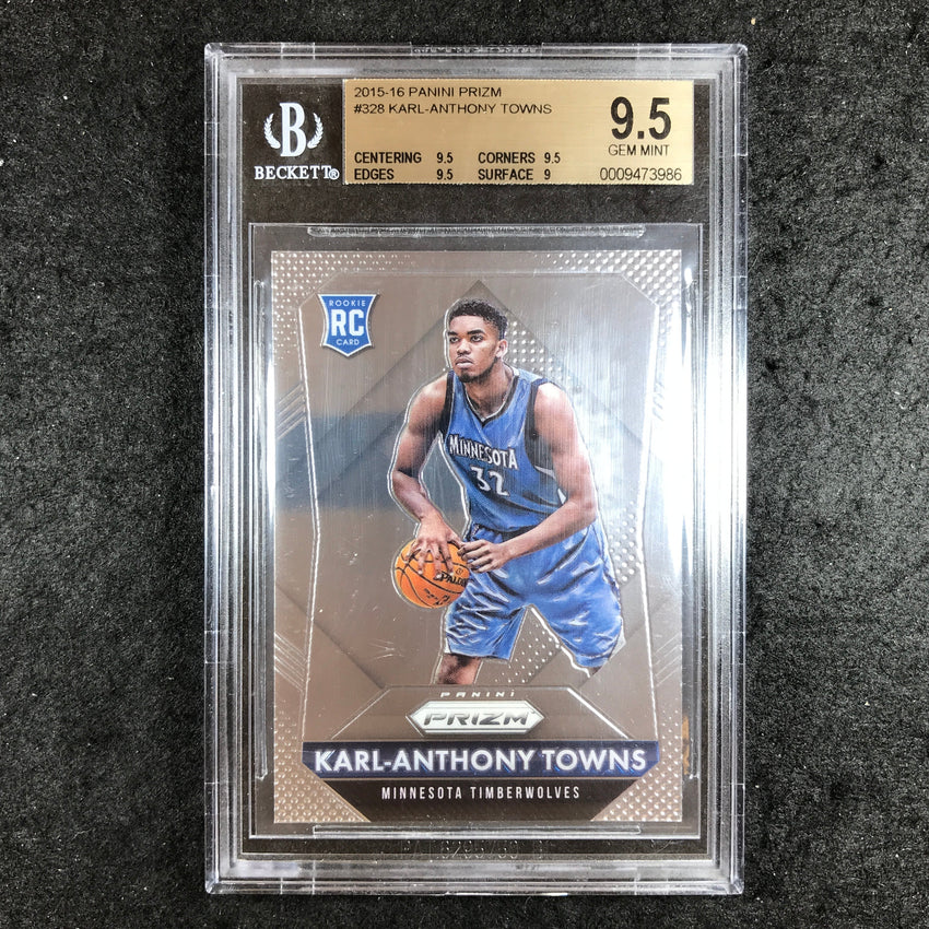 2015-16 Prizm KARL-ANTHONY TOWNS Rookie #328 BGS 9.5 (986)