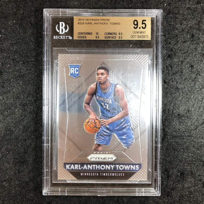 2015-16 Prizm KARL-ANTHONY TOWNS Rookie #328 BGS 9.5 (970)