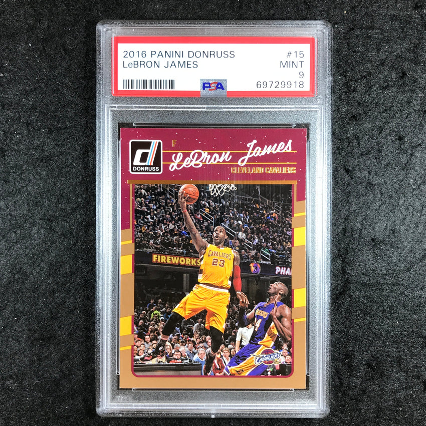 2016 Donruss LEBRON JAMES #15 PSA 9 (918)