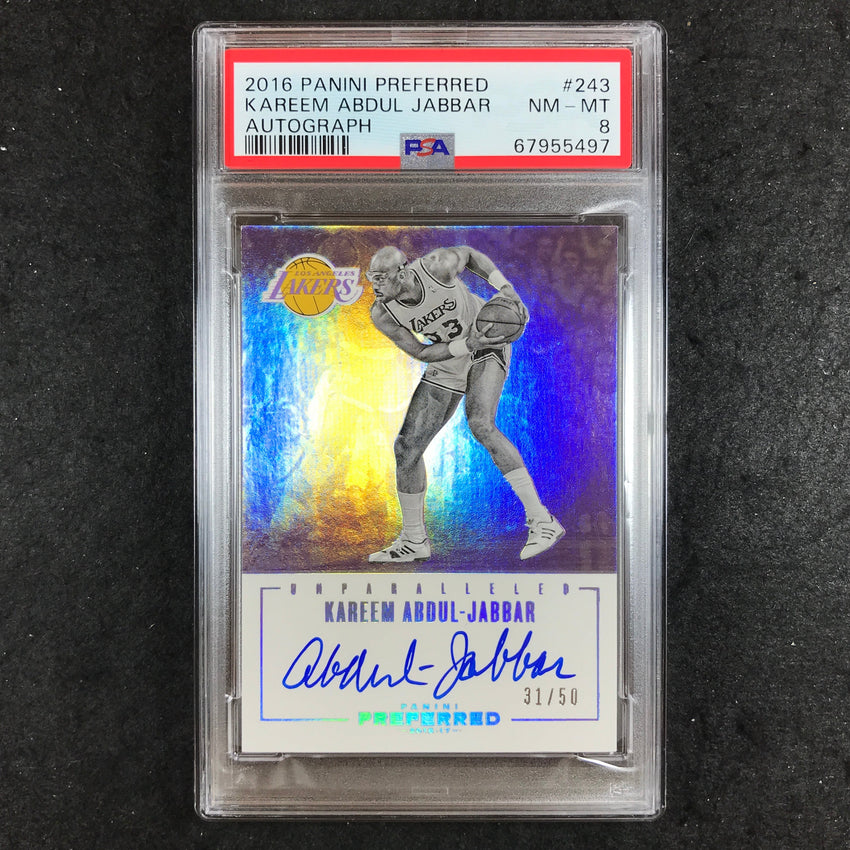 2016 Preferred KAREEM ABDUL-JABBAR Autograph 31/50 #243 PSA 8 (497)