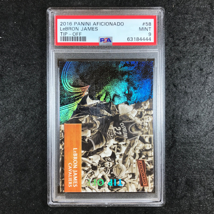 2016 Aficionado LEBRON JAMES Tip-Off #58 PSA 9 (444)